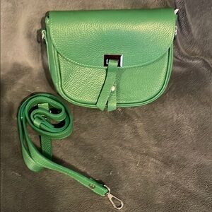 Green Leather Crossbody Bag Borse in Pelle